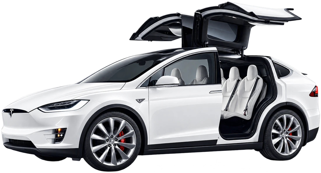 White Tesla Model X